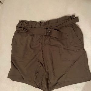 Olive green flowy shorts